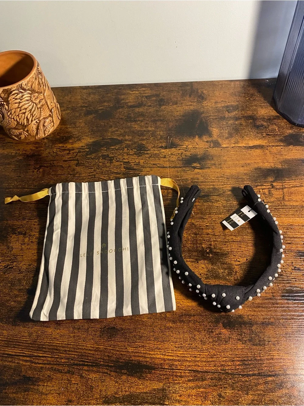 NWT Lele Sadoughi Pearl Top Knot Headband